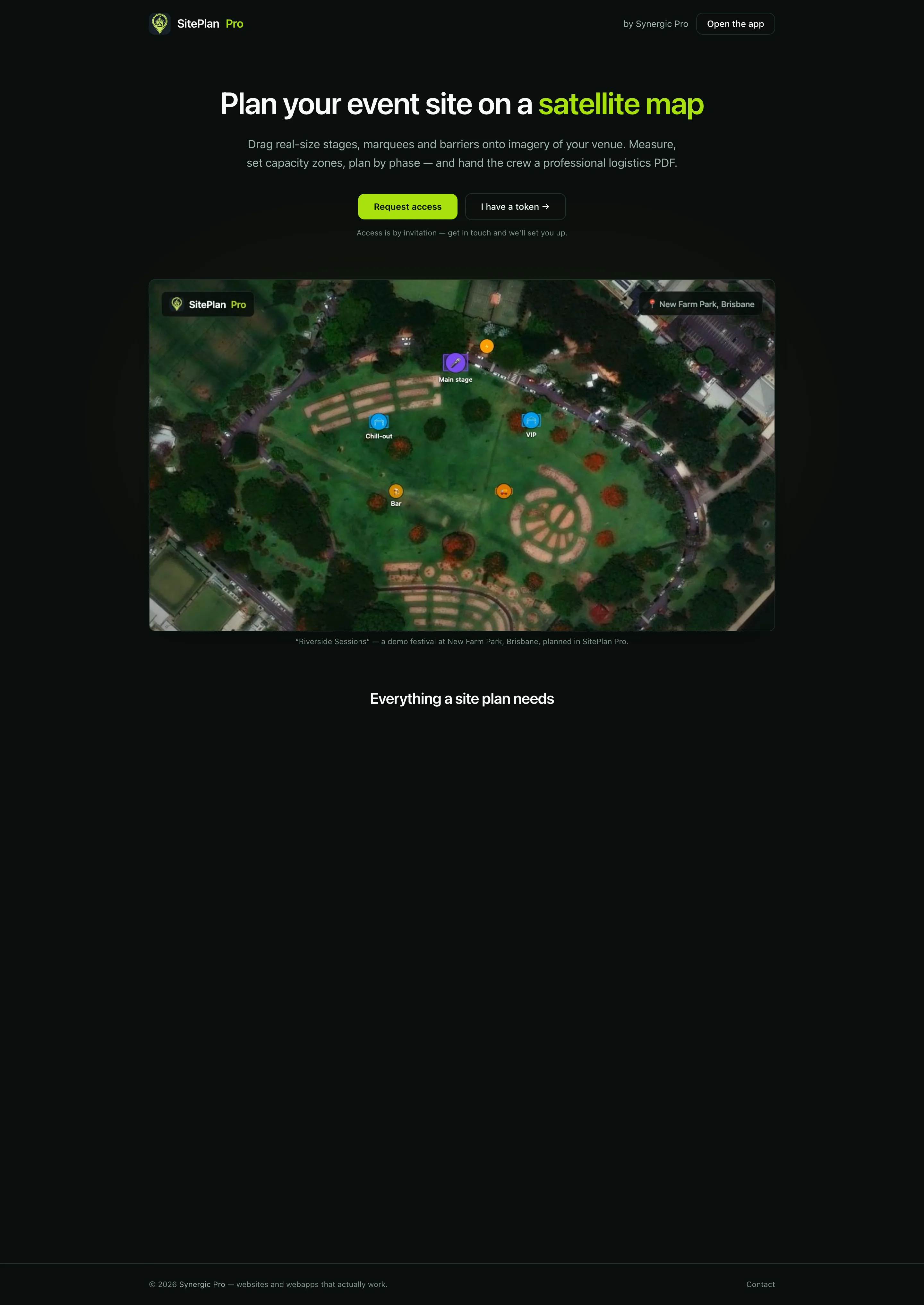Screenshot of SitePlan Pro
